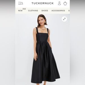 Tuckernuck NWT  Black Dupioni Esme Dress XXL